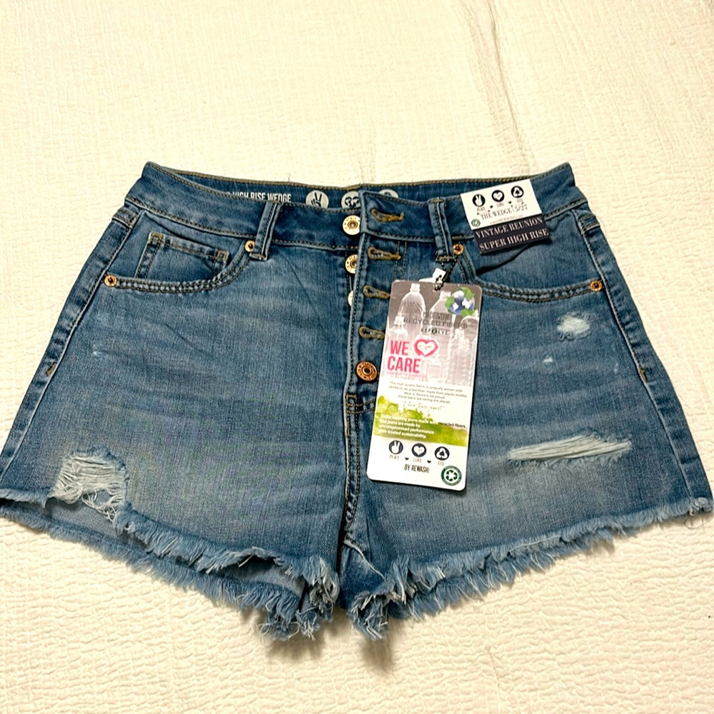 NWT Rewash super high rise wedge vintage reunion shorts